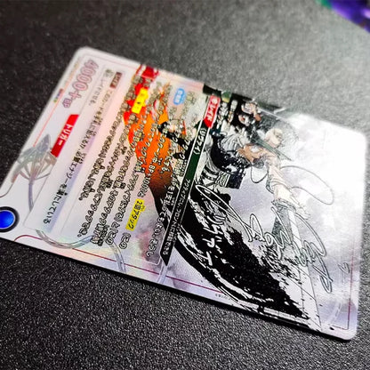 UA UNION ARENA Attack On Titan Levi Ackerman Anime Collection Card Bronzing Signature Card Textured Refractive Flash Child Gifts