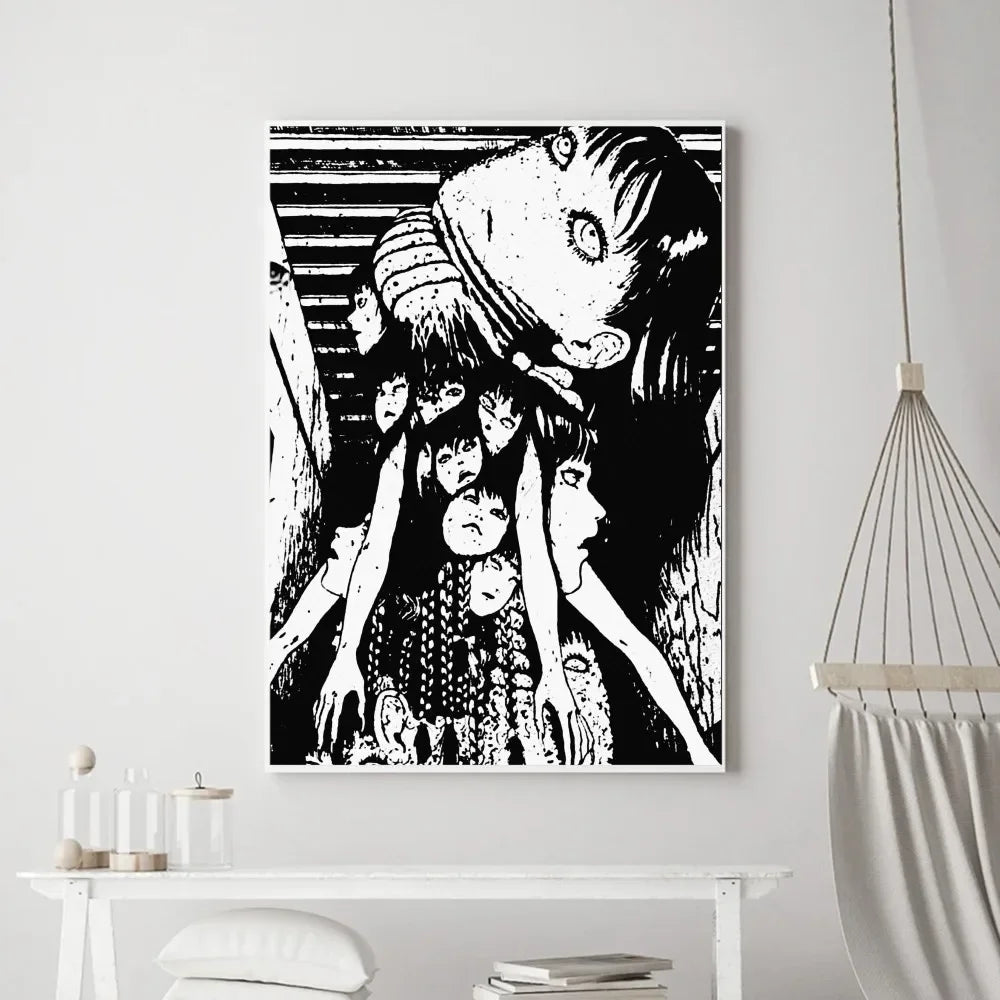 Junji Ito Horror Canvas Poster