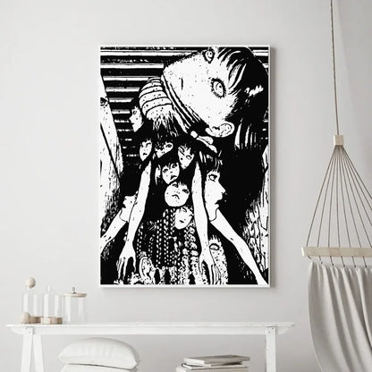 Junji Ito Horror Canvas Poster