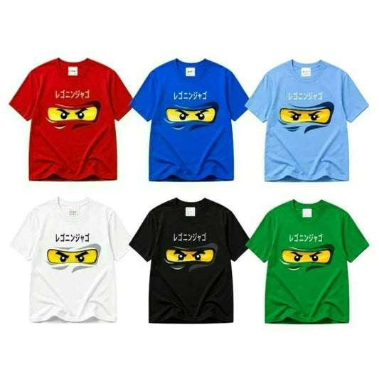 Japanese High Street Ninja Tee Casual Cosplay Print Anime Shinobi T-shirt Multicolored Daily Harajuku New Trendy Unisex Boxy Top
