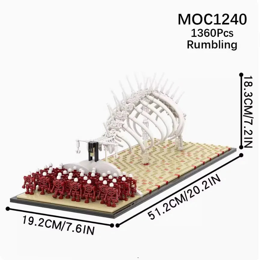 Attack On Titan Scene Building Blocks Mini Action Figure Toys Large Size