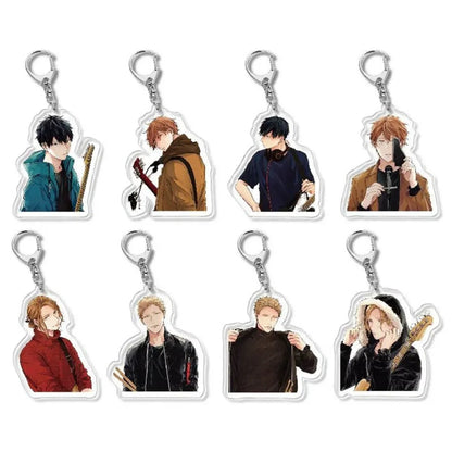 Manga Anime Keychain Cartoon Print Yaoi BL Given Acrylic Characters Key Chain Harajuku Keyring Car Pendant Key Ring Gifts 2025