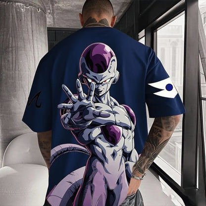 Dragon Ball Frieza Anime Men's T Shirt Cotton Women Short Sleeve Graphic Tee Streetwear Summer Casual Tops Hip Hop Y2k Clothes