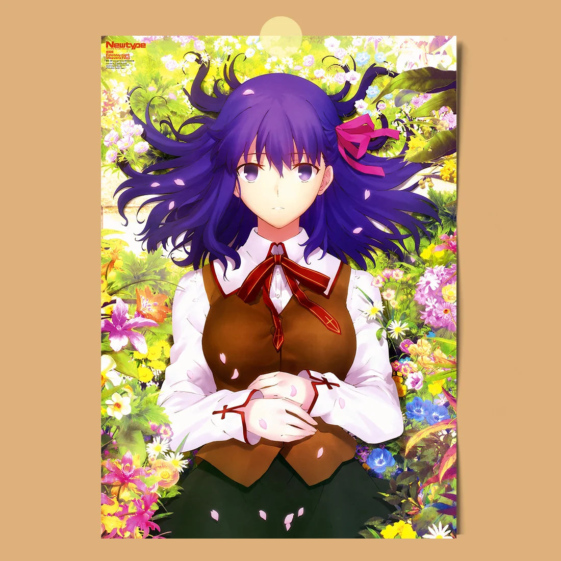 AZNM Fate Stay Night Canvas Wall Art, Unlimited Blade Works Saber Rin Tohsaka Shirou Emiya Anime Poster, Frameless Canvas Print,