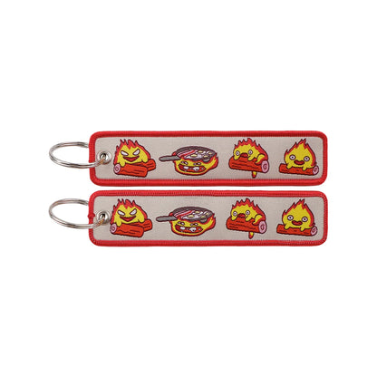 Anime Character Embroidery Keychain