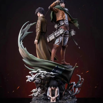 Attack on Titan Survey Corps Figure Blind Box, Random Mystery Character Eren Mikasa Levi, Fight for Freedom Gift