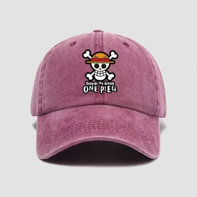 One Piece printed soft top cotton baseball cap cartoon anime unisex visor hat sunshade outdoor sun protection casual hat gift