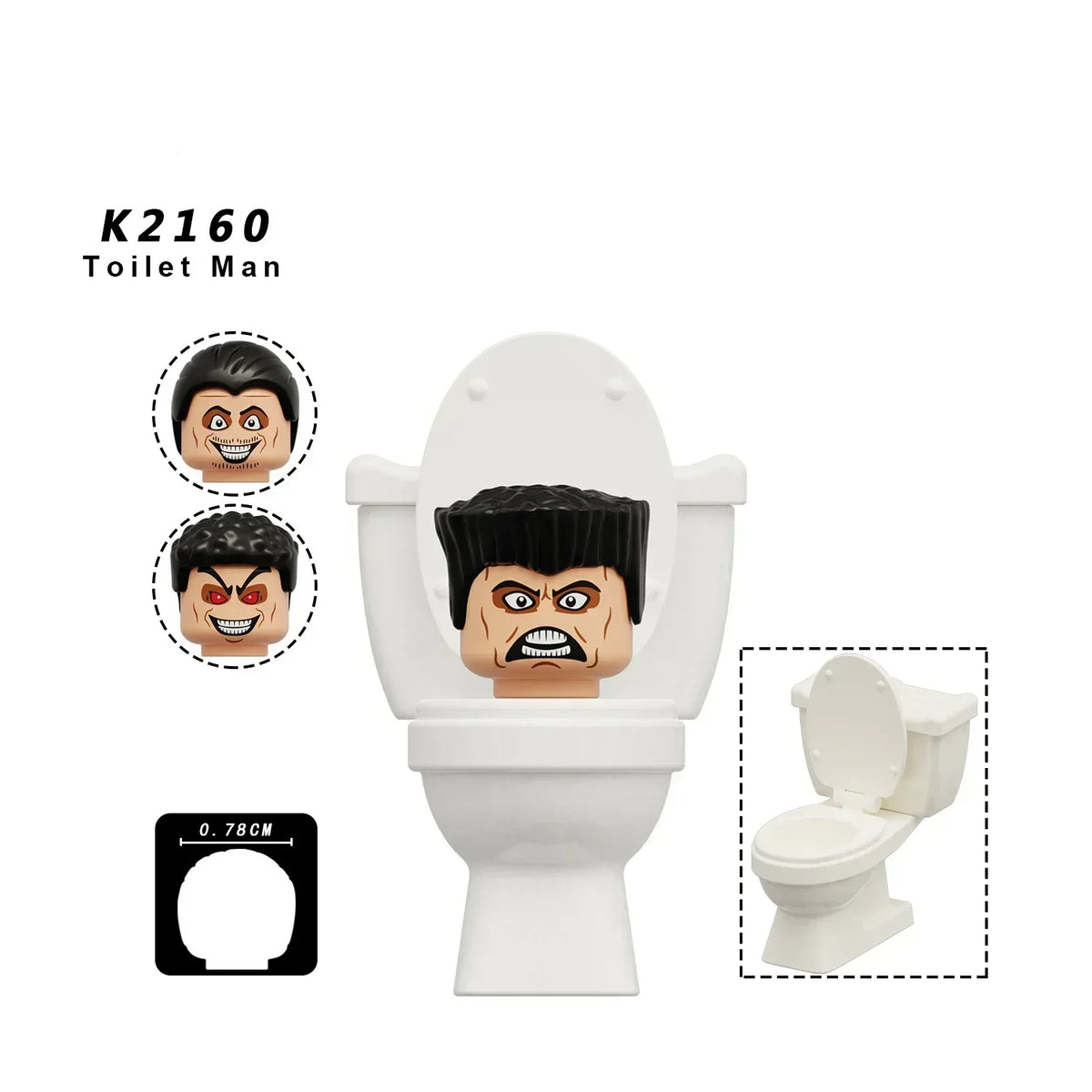 New KDL DJ Upgrade War-Damaged Skibidi Toilet Man Figures Anime Block Toys TvMan Titan Bricks Model Toy For Kid Birthday Gift
