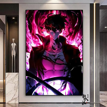Solo Leveling Frameless Canvas Painting