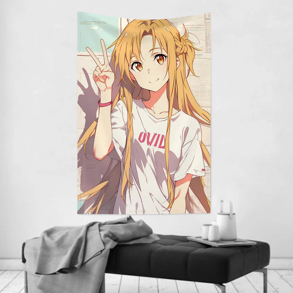 Sword Art Online Yuuki Asuna Tapestry