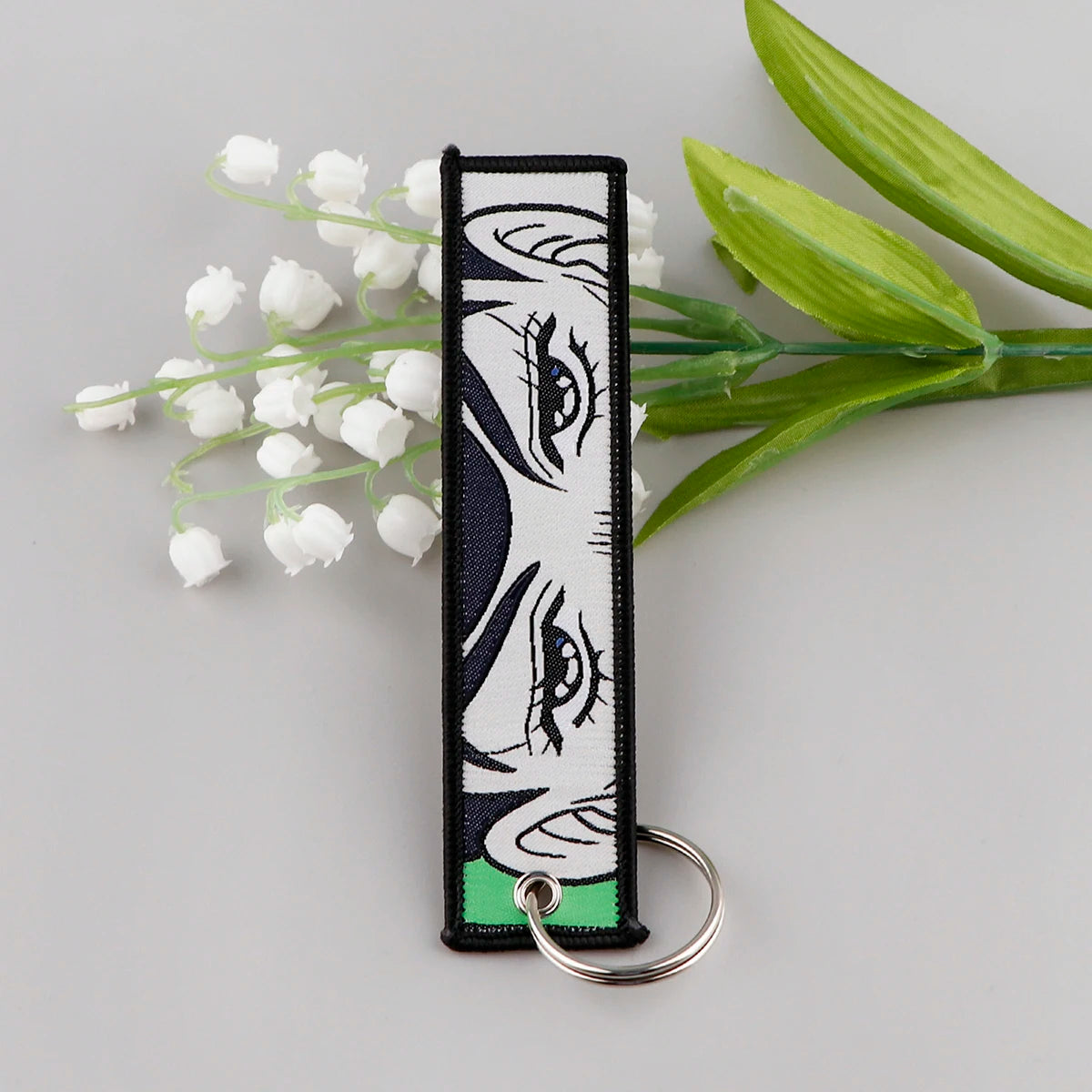 Anime Cartoon Embroidered Keychain