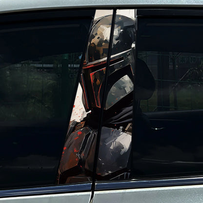 Graffiti Anime Mandalorian Yoda Car B Pillar Sticker