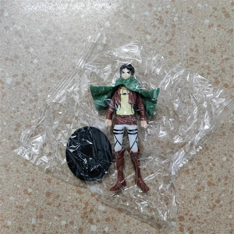 10pcs/set Attack on Titan Levi Action Figures Toys  Scout Regiment Eren Reiner Braun Hange Erwin Smith Doll Gift Toys
