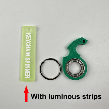 Keychain Metal Fidget Spinner Stress Toy Fingertip Keyring Finger Ring Relieve Anxiety Boredom Party Gift for Kid Adault