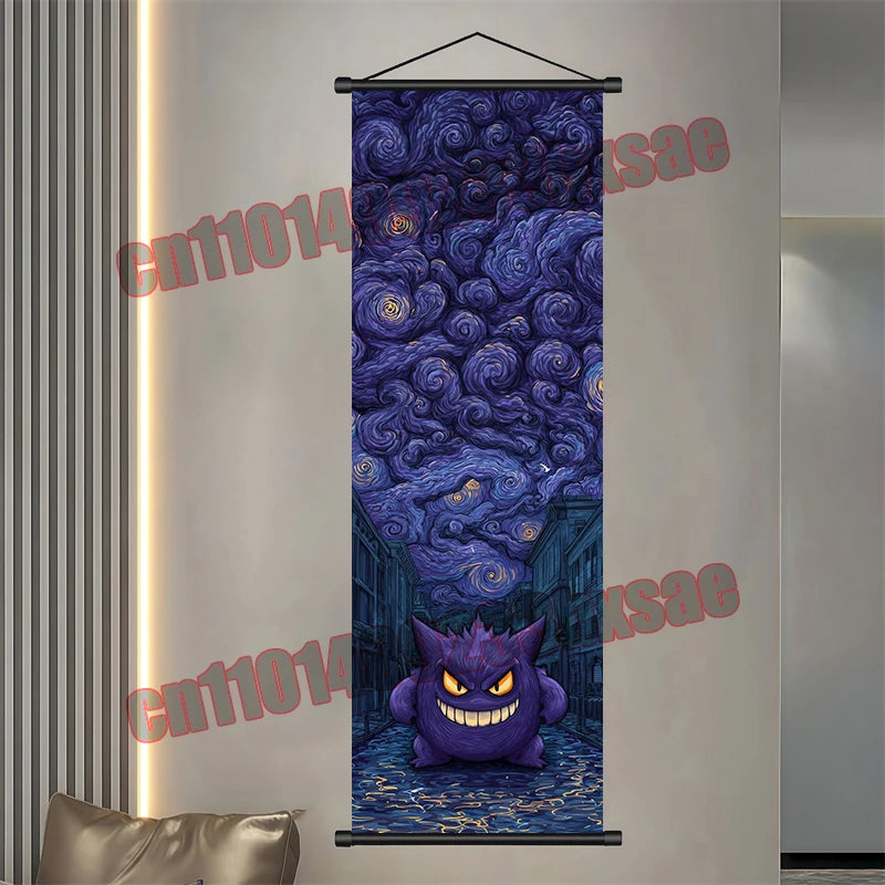 Pokemon Gengar Scroll Painting