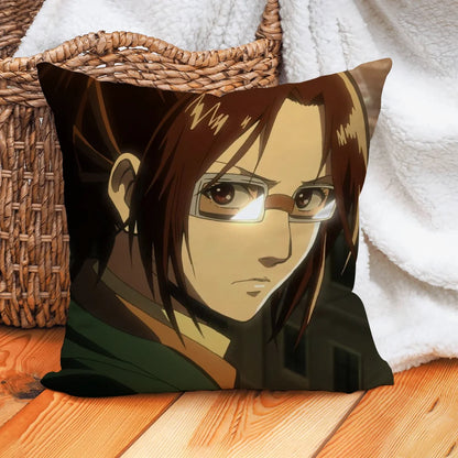 Attack on Titan Hange Zoe Pillow Case Home Decoration Cushion Cover Suitable For Office Sofa Bedroom Car