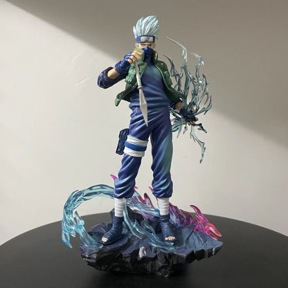 24cm NARUTO Hatake Kakashi Action Figures Pvc 2.0 Anime Statue Desk Ornament Collection Statue Model Decor Room Desk Toys Gift