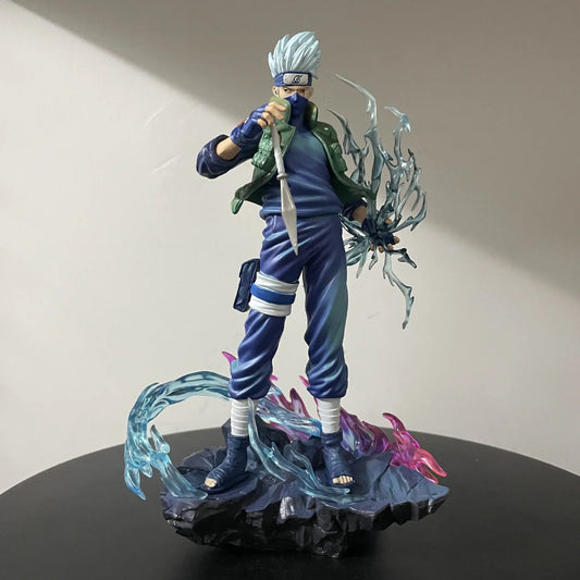 24cm NARUTO Hatake Kakashi Action Figures Pvc 2.0 Anime Statue Desk Ornament Collection Statue Model Decor Room Desk Toys Gift