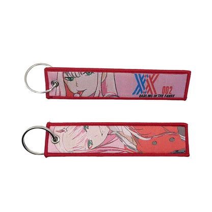 Anime Lock Embroidery Keychain