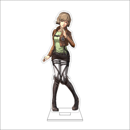 16CM Anime Attack on Titan Cosplay Acrylic Figure Stand Plate Eldo Gin Floch Forster Ornaments Gifts