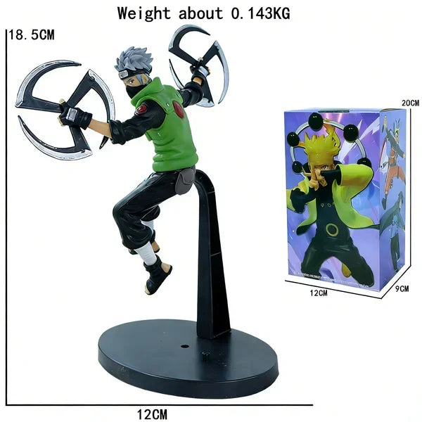 Bandai Naruto Shippuden anime Figures Uchiha Sasuke Hatake Kakashi Combat Form Collectible figure decorative Model Anime Toys