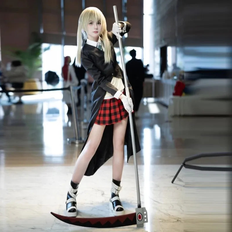 Maka Albarn Cosplay Anime Soul Eater Costume Adult Women Skirt Gloves