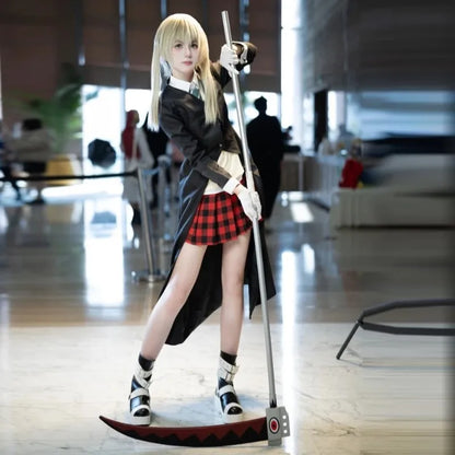 Maka Albarn Cosplay Anime Soul Eater Costume Adult Women Skirt Gloves