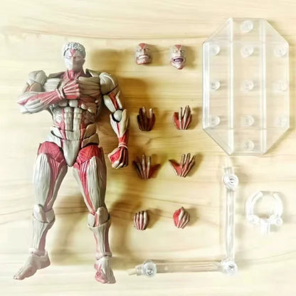 Hot Kaiyodo Attack on Titan Armored Titan Revoltech Yamaguchi Anime Action Figures Figurine Ko Joint Movable Model Toys Gifts