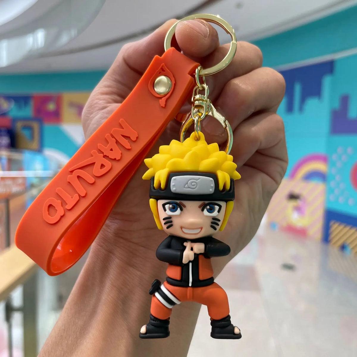 Naruto cartoon character key chain PVC 3D doll pendant Naruto Uzumaki Kakashi spot car key chain backpack jewelry pendant gift