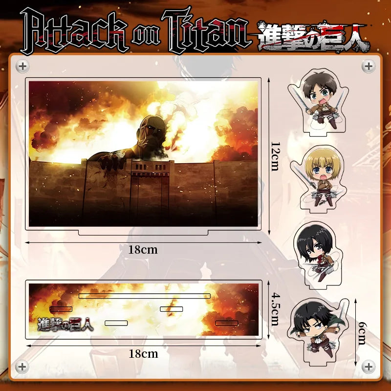 Attack on Titan Acrylic Stand Anime Fan Merchandise Multi Layer Figure Stand Customizable Design Collectible Gift for Fans