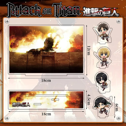 Attack on Titan Acrylic Stand Anime Fan Merchandise Multi Layer Figure Stand Customizable Design Collectible Gift for Fans