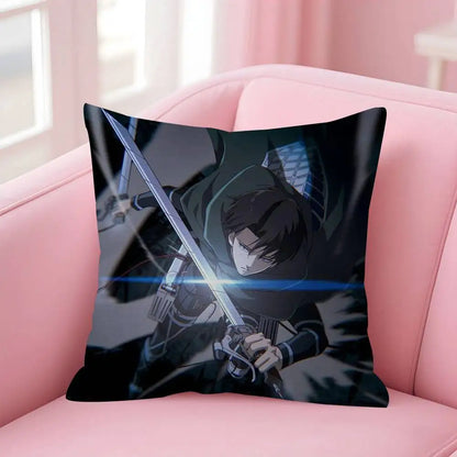 Anime Attack on Titan Levi Ackerman   Cushion Cover Car Throw Pillow Case For Sofa Car Christmas Gift