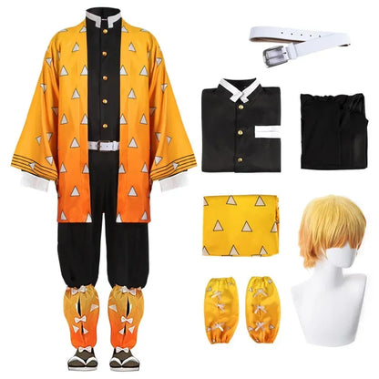 Kimetsu No Yaiba Agatsuma Zenitsu Cosplay Wig