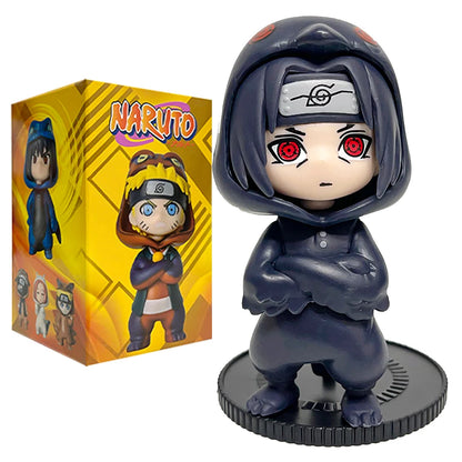 Hot Naruto Itachi Sasuke Kakashi Gaara Series 9PSC set Blind Box Trendy PVC Toy Figure Pendant Collection Birthday Present