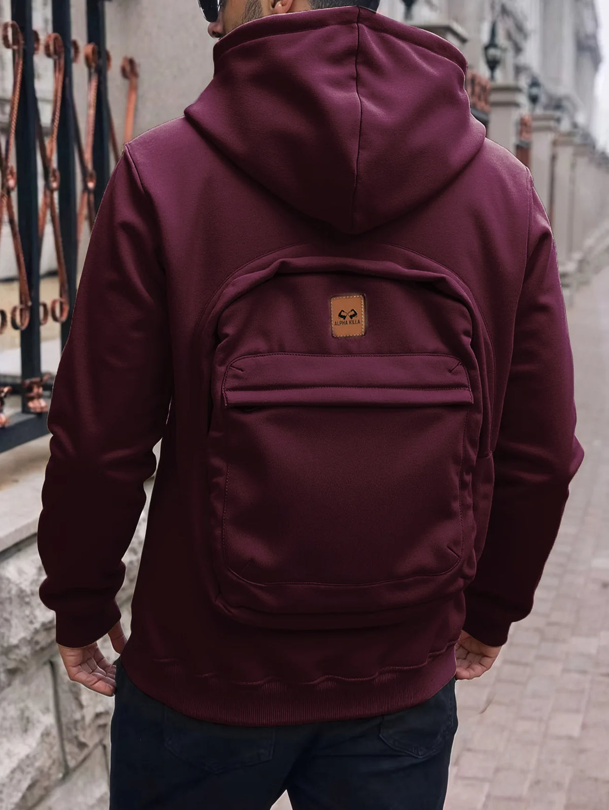 New Spring & Autumn Men's Hooded Sweatshirt, Removable Backpack Design on Back, Casual Couple Style