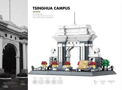 MOC World Famous Architecture Edifice Opera House Building Blocks Villa Savoye Bridge Tower Toy Children Birthday Christmas Gift