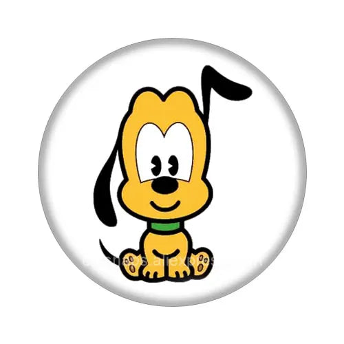 Pluto Goofy Dogs Glass Cabochon