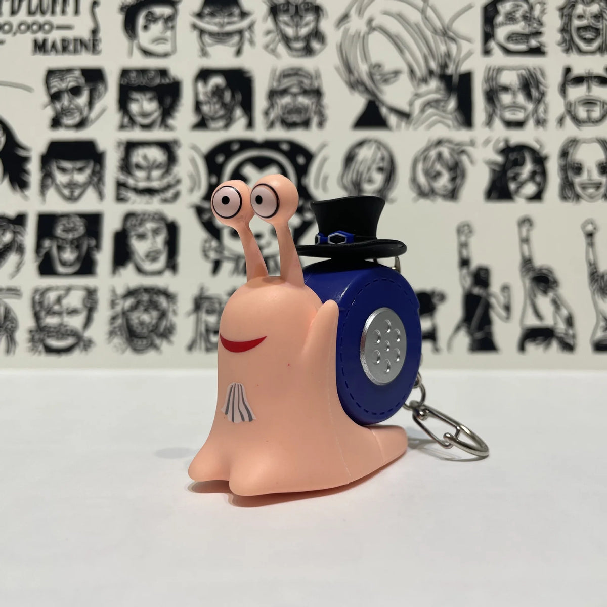 One Piece Den Den Snail Mushi Voice Recording Keychain Cute Sound Pendant Recordable Student Couple Bag Charm Creative Gift