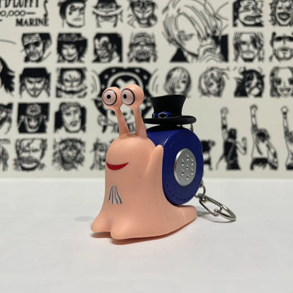 One Piece Den Den Snail Mushi Voice Recording Keychain Cute Sound Pendant Recordable Student Couple Bag Charm Creative Gift