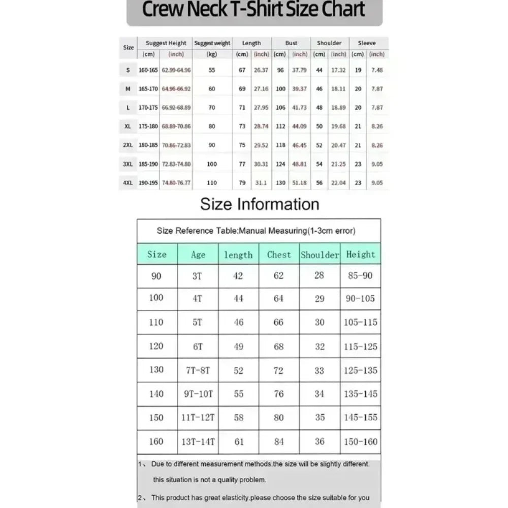 One Piece Men's T-shirt Brook Summer and Autumn Japanese Anime Boy Children's Short-sleeved Retro Loose Parent-Child Outfit