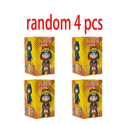 9pcs Naruto surprise box cartoon decoration model Sasuke Uchiha cherry blossom Cosplay action figure decorations and gifts.