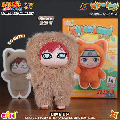 In Stock Genuine EAKI Naruto Shippuden KittenLand Vinyl Series Third Blind Box Plush Figurine Model Toys Collection Present
