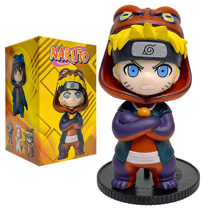 Hot Naruto Itachi Sasuke Kakashi Gaara Series 9PSC set Blind Box Trendy PVC Toy Figure Pendant Collection Birthday Present