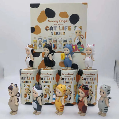Mini Sonny Blind Box Cat Life And Dog Time Series Collection Anime Figure Ornament Doll Fans Kid Christmas Gifts