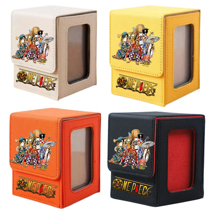 ONE PIECE Luffy Zoro Trading Card Deck Box with Window Cartoon Magnetic Closure Game Card Deck Holder Jewelry Organiser Case