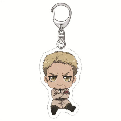 Anime Figure Attack on Titan Acrylic Keychain Model Cosplay Plate Holder Topper Birthday Fans Christmas Desk Decor Plate Gift