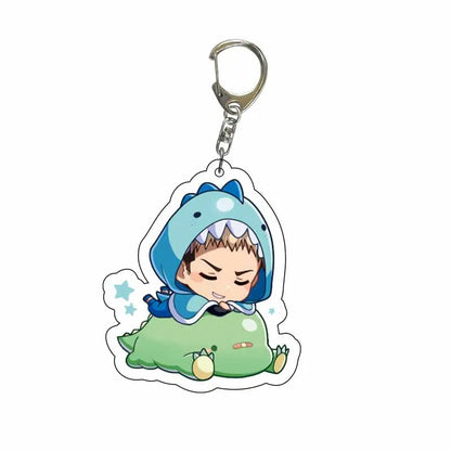 Anime Attack on Titan Keychain Levi Eren Mikasa Armin Transparent Pendant for Men Women Students Gift Accessories