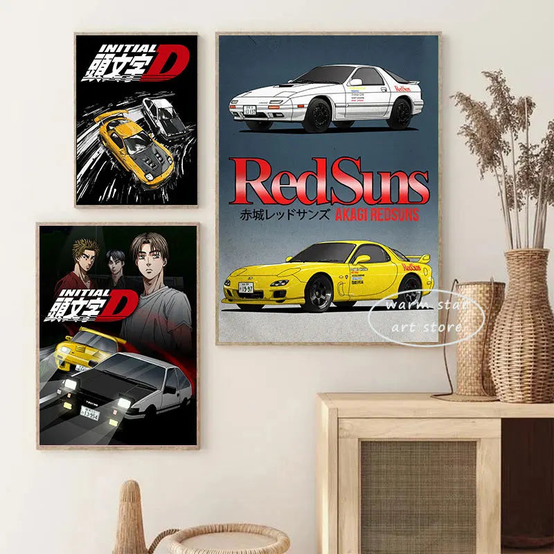 Initial D Takumi Canvas Poster
