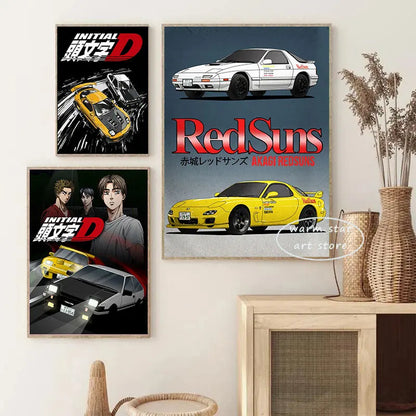 Initial D Takumi Canvas Poster