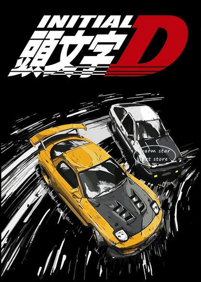 Initial D Takumi Canvas Poster